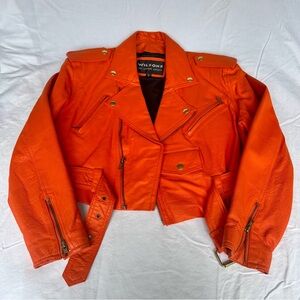 Wilson’s Women's Orange Leather Jacket